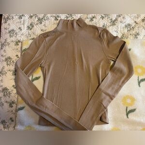 American Eagle Outfitters Tan Ribbed Top